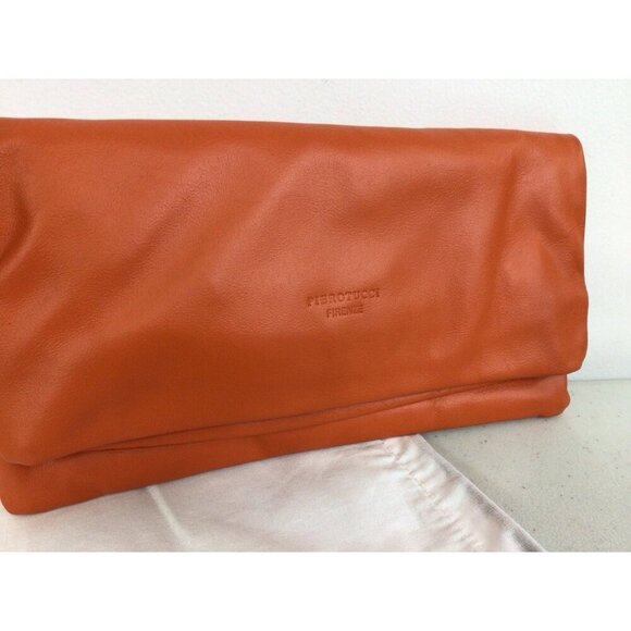 Pierotucci Leather Clutch Crossbody Strap Purse New - Picture 8 of 8